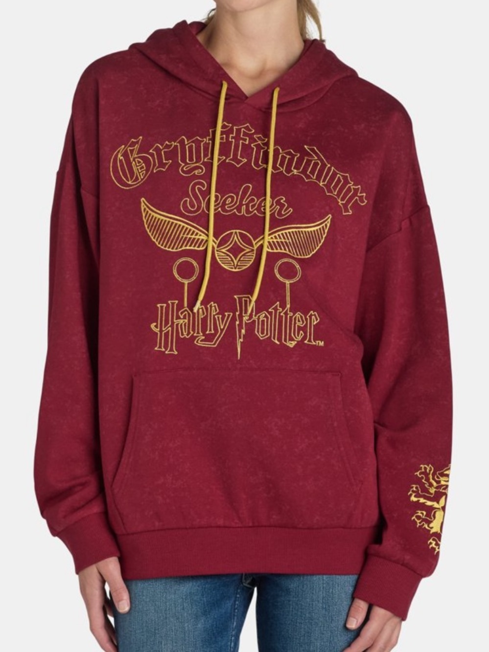 Harry Potter Hedwig Hoodie Cozy Plush Pullover Embroidered Womens XS